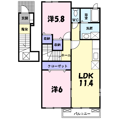 プラシード野中　AIの間取り