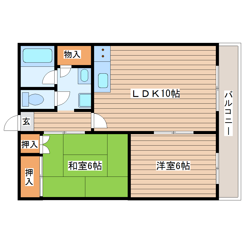 赤石マンションの間取り