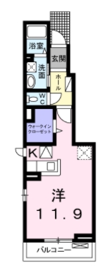 名古屋市南区南野のアパートの間取り