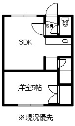 第６あおきハイツの間取り