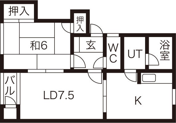 ユリハイツB棟の間取り