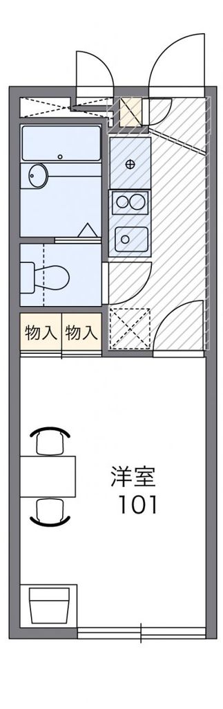 大和市渋谷のアパートの間取り