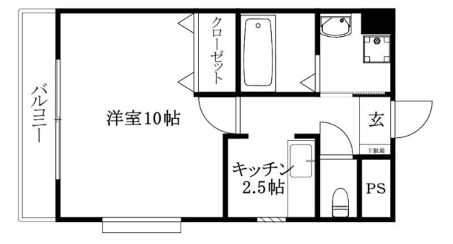 東温市牛渕のマンションの間取り