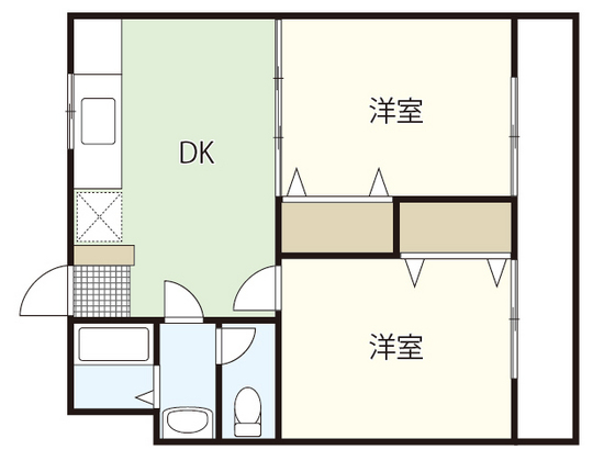 広島市中区光南のマンションの間取り