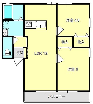 グランシャリオＢの間取り