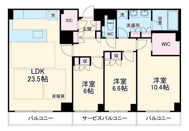 名古屋市昭和区南山町のマンションの間取り