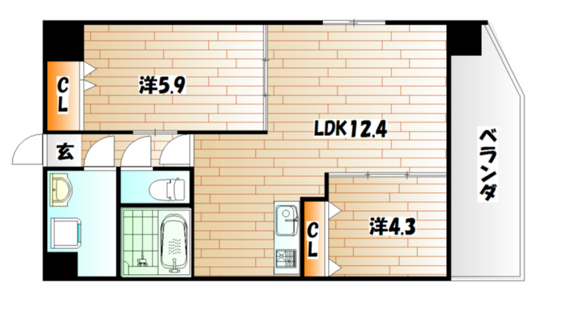 【ビクトワール歯大前の間取り】