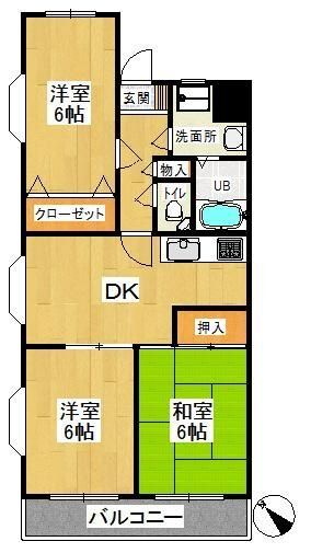 狭山市新狭山のマンションの間取り