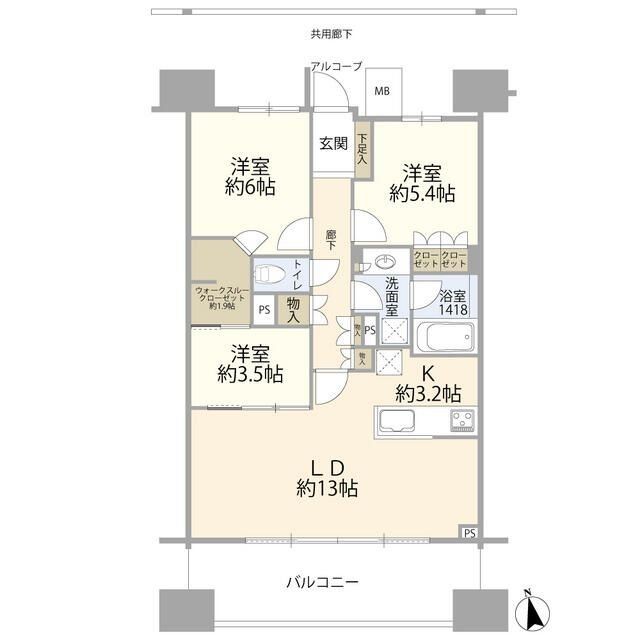 川崎市川崎区砂子のマンションの間取り