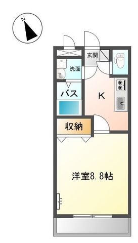 羽島郡笠松町春日町のアパートの間取り