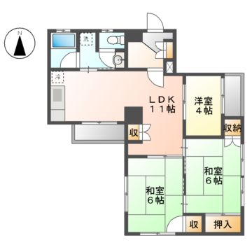 名古屋市西区押切のマンションの間取り