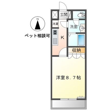 一宮市大和町妙興寺のアパートの間取り