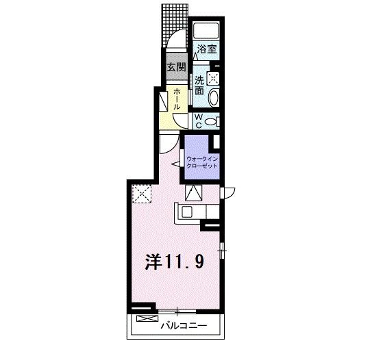 下関市新垢田北町のアパートの間取り