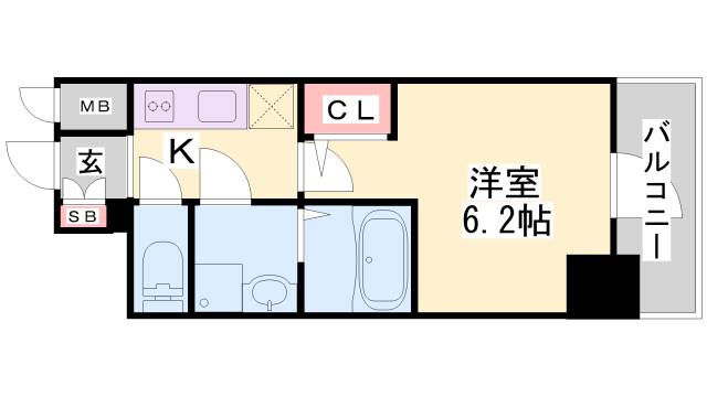 エスリード神戸グランドールの間取り