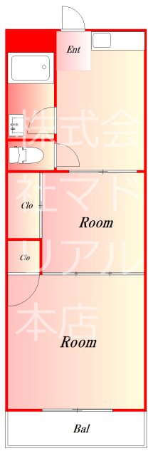 大田区東雪谷のマンションの間取り