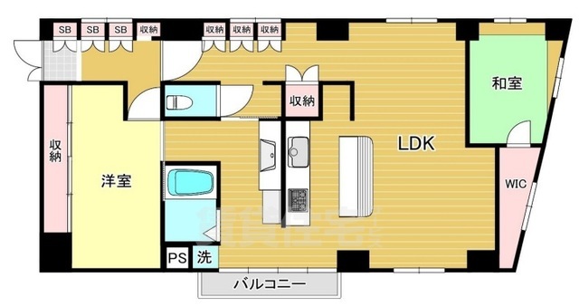 【豊中市螢池西町のマンションの間取り】