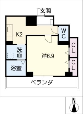 クラウザン徳川の間取り