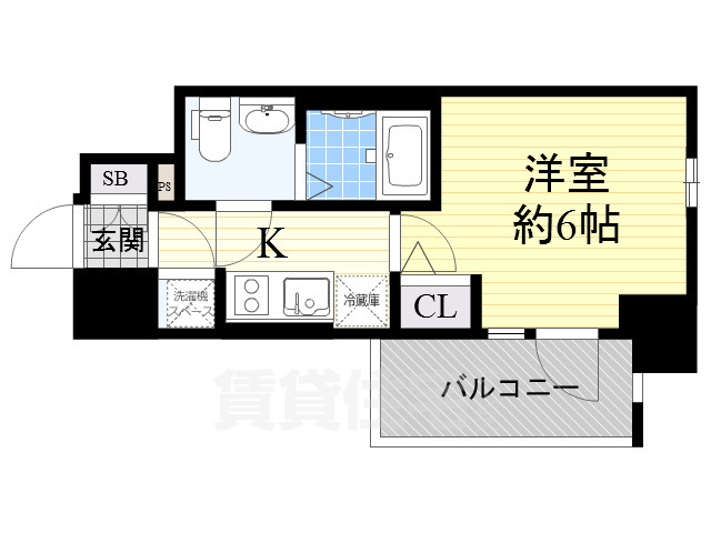 大阪市阿倍野区天王寺町北のマンションの間取り