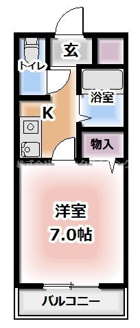 寝屋川市中木田町のマンションの間取り