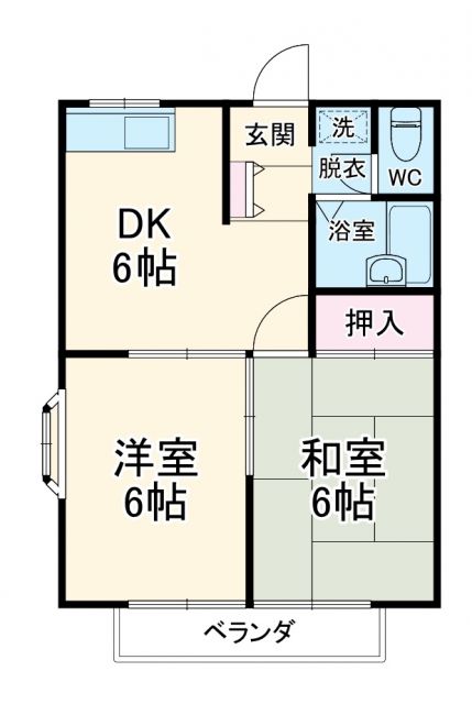 上尾市五番町のアパートの間取り