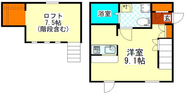 【横浜市金沢区柴町のアパートの間取り】