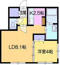 【札幌市白石区本通のマンションの間取り】