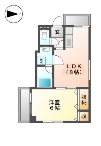 ハイツ駒止の間取り