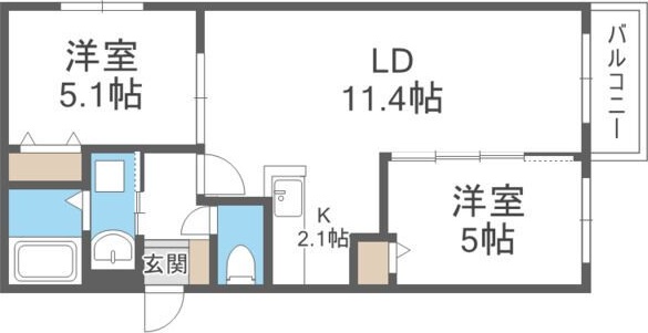 Radice Motomachi(ラディーチェ元町)の間取り