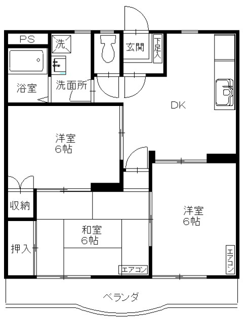 武蔵村山ウエストハイツの間取り