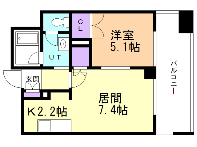 札幌市中央区南三条東のマンションの間取り