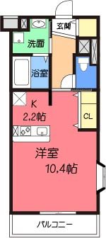 高槻市安満中の町のマンションの間取り