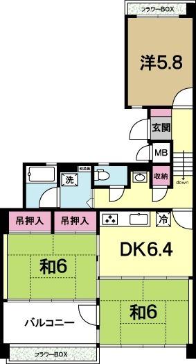 OHANA COURT-1の間取り