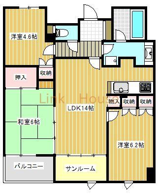 江戸川区中葛西のマンションの間取り