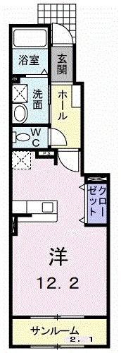 ラック　ヴィラII　Ｃの間取り