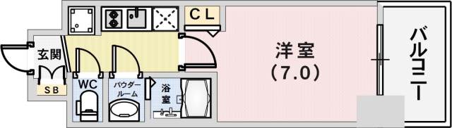 プレサンス三宮東フィールの間取り