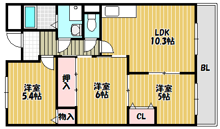 エスペランサ門真南の間取り