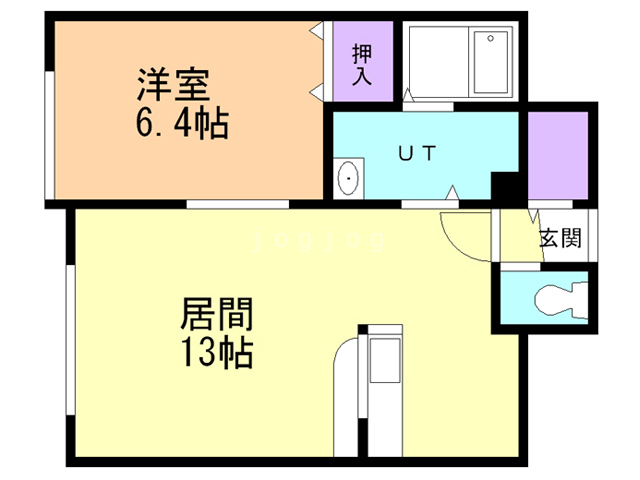 苫小牧市明野新町のアパートの間取り