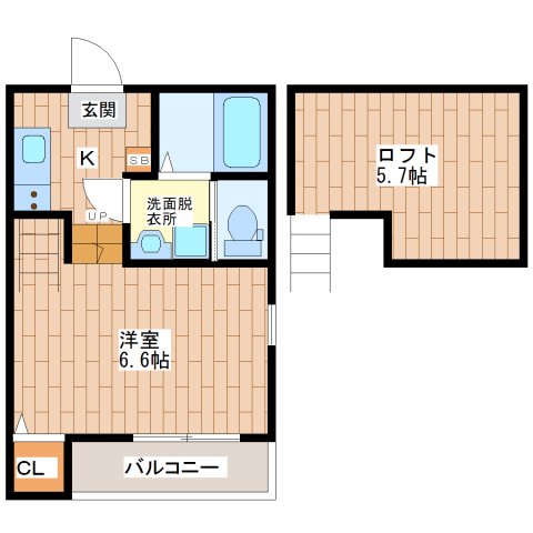 大阪市平野区平野市町のアパートの間取り