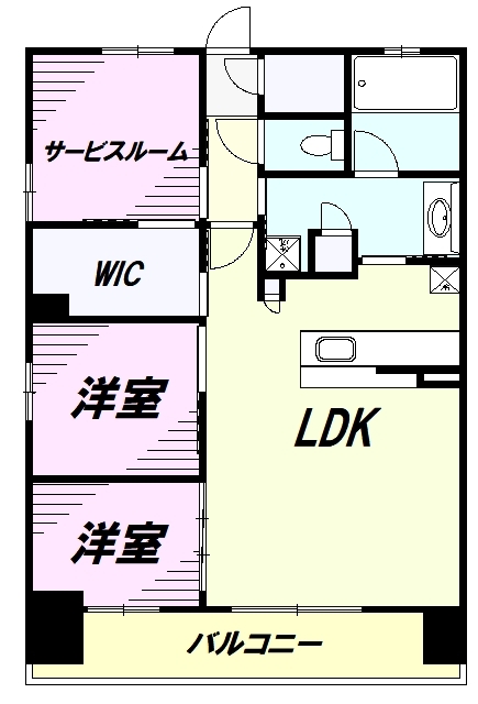 【八王子市八日町のマンションの間取り】