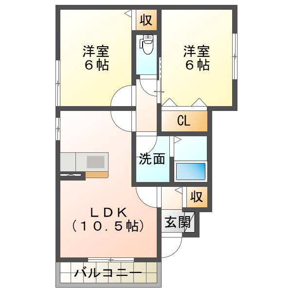 レジデンスK2の間取り