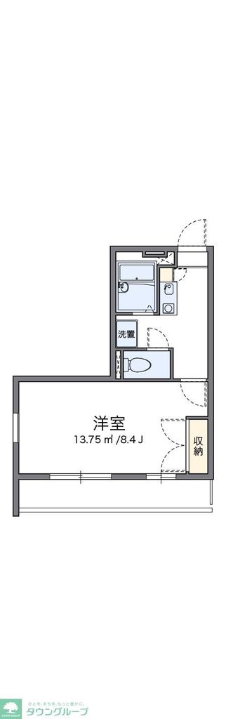 【海老名市国分北のアパートの間取り】