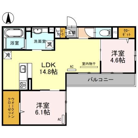 メゾン　ド　エスポワール北長尾の間取り