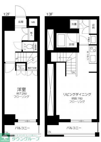 中央区入船のマンションの間取り