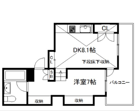 是空HORIKAWAの間取り