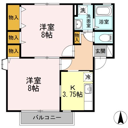 ファミールよこかわ　Ａの間取り