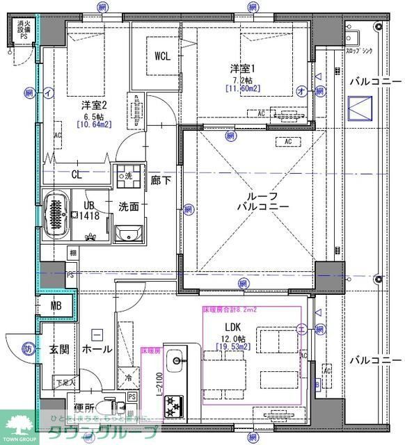 江戸川区篠崎町のマンションの間取り