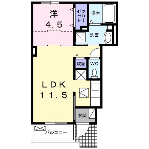 バルパレー石原Ａの間取り