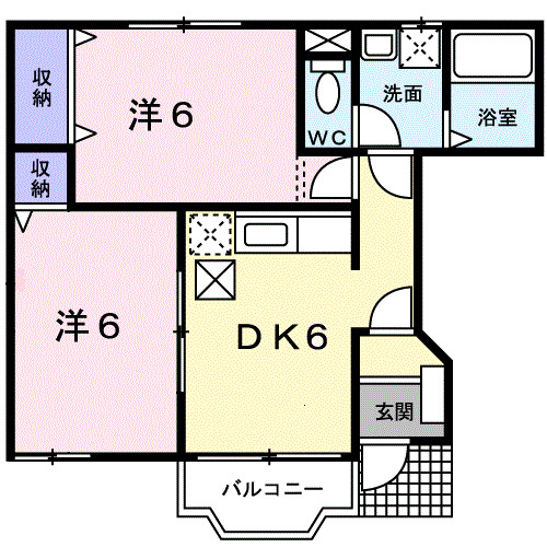 クレストールゆうＡの間取り