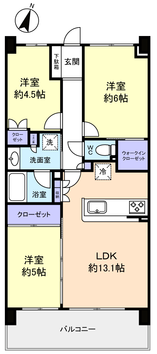 【リビオシティ船橋北習志野の間取り】