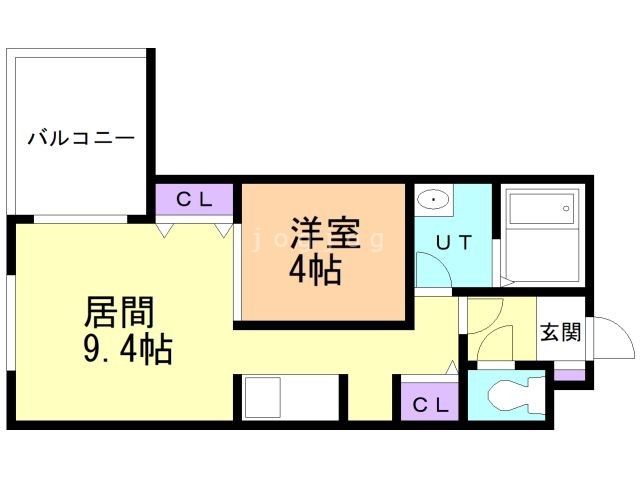 札幌市中央区北三条西のマンションの間取り